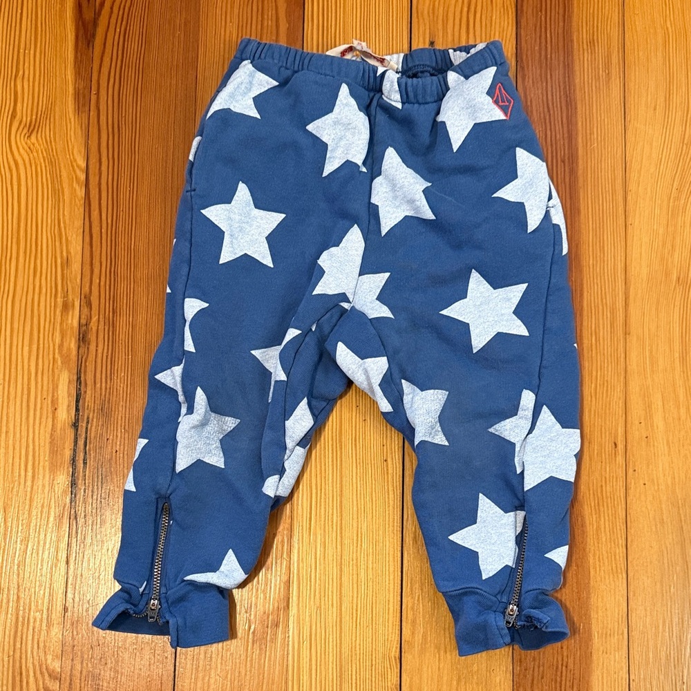 Blue Star Print Jogger Pants